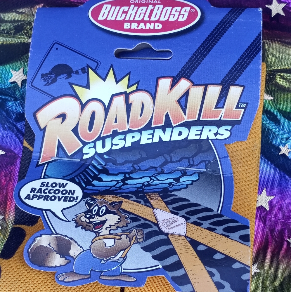 Roadkill Suspenders with Tire Tracks, by Original